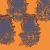 paisley orange - free background